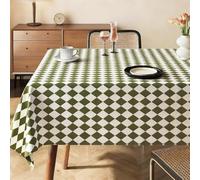 ININOSNP Protection de Table Nouvelle Nappe essuyable à Carreaux sergé, Couverture de Table rectangulaire(Green,120x160cm)