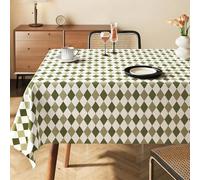 ININOSNP Protection de Table Nouvelle Nappe essuyable à Carreaux sergé, Couverture de Table rectangulaire(Gradient Green,140x220cm)