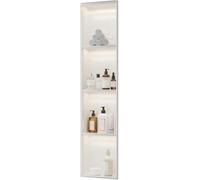 ININOSNP Rangement pour Salle de Bain Niche Murale encastrée en Acier Inoxydable avec éclairage LED for la Douche et Les Articles de Toilette.(Bianco,120x28x12.5cm)