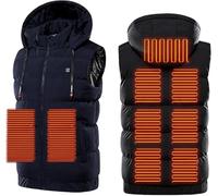 ININOSNP Veste chauffante Vestes chauffantes for Hommes et Femmes, vêtements Thermiques, Manteau de Chasse Grande Taille for Moto, Chasse et pêche (sans Batterie)(Blue with Battery,6X)