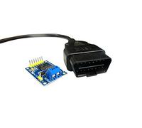 [Initeq] 30 cm 16 Broches OBDII OBD2 Diagnostic cble connecteur Pigtail, mle (Standard Adaptateur de Voiture) avec Compatible Arduino Mcp2515 Can Bus émetteur-Récepteur Male