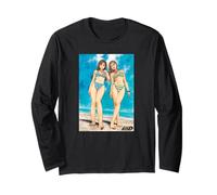 Initial D Bikini Anime Girls on Beach Street Racing Manga Manche Longue