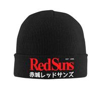 Initial D Rouge Soleil Merch Warm Rib Tricot Bonnet à Revers pour Femmes Hommes Tricoté Crâne Cap Bonnet Chapeau en Tricot