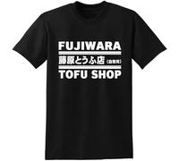 Initial D Tofu JDM Fujiwara Racing Anime Men's T-Shirt Unisex Black Tee L