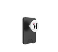 Initial M Coquette Monogram Letter with Pink Bow PopSockets PopWallet pour MagSafe
