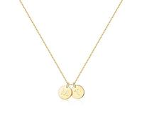 Initial Necklaces for Women Teen Girls, 14K Gold Plated Dainty Letter M Initial T Disc Pendant Necklace Jewelry Gifts for Women Teenage Girl Mothers Day Valentines Gifts for Her Grandma Mom