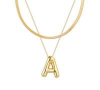 Initial s for Women, Balloon Bubble Letter, Plated Dainty Personalized Puffy Name s