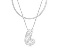 Initial s for Women, Balloon Bubble Letter, Plated Dainty Personalized Puffy Name s