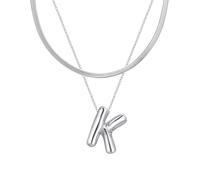 Initial s for Women, Balloon Bubble Letter, Plated Dainty Personalized Puffy Name s