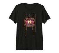 Initiale K Alphabet rétro Art Nouveau Vintage Monogramme T-Shirt Haut de Gamme