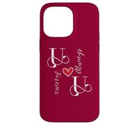 Initiales pour couples U & U, mariage, anniversaire, Mr & Mrs Coque pour iPhone 14 Pro Max