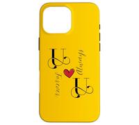 Initiales pour couples U & U, mariage, anniversaire, Mr & Mrs Coque pour iPhone 16 Pro Max