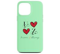 Initiales U & Z pour couple, mariage, anniversaire, Mr & Mrs Coque pour iPhone 13 Pro Max