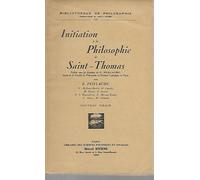 Initiation A La Philosophie De Saint-Thomas