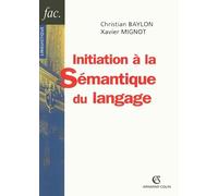 Initiation à la sémantique du langage