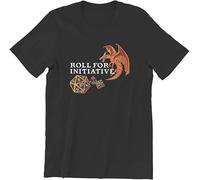 Initiative Dragon Hipster Tshirts Dungeon and Fighter DFO Action RPG Men Graphic Pure Cotton Tops T Shirt Round Neck Oversized Manches Courtes(3X-Large)