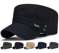 Initlove Cadet Army Casquette militaire unisexe pour homme et femme, Noir , Taille unique