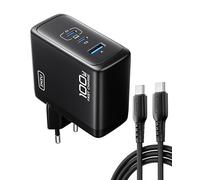 INIU Chargeur USB C 100W avec Cable, Gan Ⅲ QC 3.0 Chargeur Rapide et Compact, 3 Ports Prise Type C Adaptateur pour Voyage pour MacBook iPad Pro Air, iPhone 16 15 14 Pro Max, Samsung S24 S23 Ultra etc
