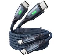 INIU Lot de 2 câbles USB C 240 W [2 m] PD - Câble de charge rapide USB C vers USB C en nylon tressé - Pour iPhone 17 16 15 Pro Max Samsung S25 Ultra Pixel 10 iPad Pro MacBook Air, etc.