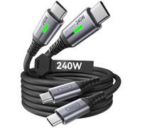 INIU 240W Cable USB C vers USB C, [2-Pack 2m] PD3.0 48V/5A Câble USB Type C Charge Rapide pour iPhone 15 Pro Max MacBook iPad Air, Dell HP EliteBook Laptop, Steam Deck, Samsung Galaxy S23/22 Ultra etc