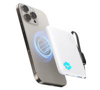 INIU 30W Magnétique Batterie Externe, Qi2 Certified sans Fil 10000mAh Charge Rapide Power Bank, Slim Powerbank pour iPhone 16/15/14/13/12/Pro/Max, Travel Essentials pour Hommes et Femmes, Blanc