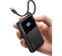 INIU Batterie Externe Charge Rapide, Petit Power Bank Haute Vitesse 10000 mAh 20W PD, Câble USB-C Intégré, USB C in&Out, pour iPhone iPhone 16 15 14 13 Samsung S23 S22 Google et Autres