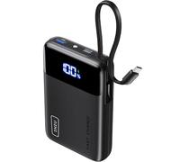 INIU Batterie Externe, 45W 20000mAh Power Bank avec USB C Câbles Intégrés, Batterie Portable USB C in&Out PD3.0 QC4.0 Charge Rapide Powerbank pour iPhone 15 14 13 12 Pro Max Mini Samsung iPad etc