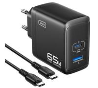 INIU 65W Chargeur USB C,GaN Ⅱ Tech 2-Port USB C-USB A Chargeur Rapide avec, Compact Gain de Place, pour MacBook iPad Pro/Air, iPhone 15 14 13 Pro Max, Galaxy S23 ect.