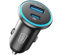 INIU - 66W Chargeur Voiture Allume-Cigare - 33W USB C + 30W USB A Charge Rapide - Compatible iPhone 16/15/14/13 Pro