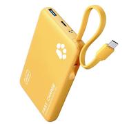 INIU Batterie Externe, 20W PD 10000mAh Power Bank avec USB C Câbles Intégrés, Batterie Portable USB C in&Out PD3.0 QC4.0 Charge Rapide Powerbank pour iPhone 16 15 14 13 12 Pro Max Mini Samsung etc