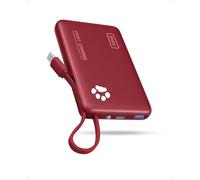 INIU Batterie Externe, 20W PD 10000mAh Power Bank avec USB C Câbles Intégrés, Batterie Portable USB C in&Out PD3.0 QC4.0 Charge Rapide Powerbank pour iPhone 16 15 14 13 12 Pro Max Mini Samsung etc