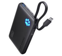 INIU Batterie Externe, 45W PD 10000mAh Power Bank avec USB C Câbles Intégrés Charge Rapide Powerbank pour iPhone Samsung etc.