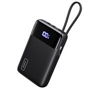 INIU Chargeur portable, la plus petite banque d'alimentation de 20 000 mAh avec câble USB-C intégré, 22,5 W PD charge rapide USB C, chargeur de téléphone externe pour iPhone 15, 14, 13, Samsung S22,