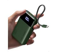 INIU 45W Batterie Externe, Ultra Petit 20000mAh Power Bank avec USB C Câbles Intégrés, USB C Input & Output Portable Batterie, Charge Rapide Powerbank pour iPhone 17 16 15 14