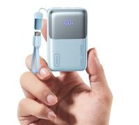 INIU Batterie Externe, Ultra Mini 10000mAh 45W Charge Rapide Power Bank | Câble USB C Amovible, Autorisé en Avion, Essentiels de Voyage, Powerbank pour iPhone 18 17 16 Pro, Samsung S26, Xiaomi etc