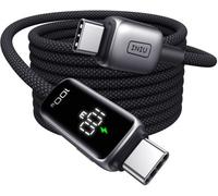 Câble de charge INIU vers USB-C 100W affichage digital noir