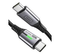 INIU Câble USB C, 0.3m 100W PD 5A Cable USB C Charge Rapide QC 4.0 Chargeur Type C Nylon Tressé pour iPhone 15 Samsung S23 Ultra iPad Air MacBook Pro Google Pixel 7 Xiaomi Switch PS5 Tablet S8 ECC.