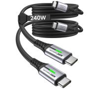 INIU - Câble USB C [2-Pack 2m] 240W PD3.0 48V/5A - Charge Rapide pour iPhone 15 Pro Max/MacBook/Dell/Samsung Galaxy S23/22 Ultra