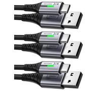INIU Câble USB C, QC Cable USB A vers USBC Charge Rapide [2m+2m+0.5m] | Nylon Tressé, Charge Rapide, Indicateur LED, pour iPhone 18 17 16 Pro Max, Samsung S26 S25 S24, iPad Air, Xiaomi etc