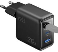 Iniu - Chargeur 70w Pliable Leopard 2 Usb-C + Usb-A Noir