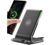 INIU Chargeur Induction, 15W Chargeur sans Fil à Charge Rapide | avec Lumière Nocturne Adaptative, Accessoire Bureau, Wireless Charger de Voyage pour iPhone 17 16 Pro Max Samsung S25 etc