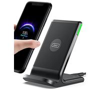 INIU Chargeur sans Fil, Support de Charge Rapide sans Fil 15 W, certifié Qi, adapté au Sommeil, lumière adaptative et Double Modes de Charge pour iPhone 15 14 13 12 11 Pro Max XR Plus, Samsung S23