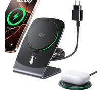 INIU Chargeur Induction iPhone, Chargeur sans Fil Magnétique 15W Certifié Qi2 Rapide Compatible avec Mag-Safe pour iPhone 16 Pro Max, 15 Plus, 14, 13 et 12