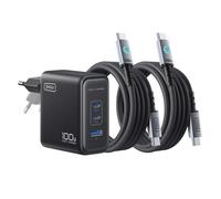 Iniu Chargeur Secteur USB-A / 2 USB-C 100W avec Câble USB-C Ultra Rapide Noir