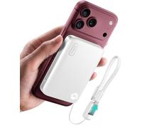 INIU Compacte Batterie Externe pour MagSafe, 10000mAh Qi2.2 sans Fil 25W | Recharge Filaire USB-C 45W, Certifiée Qi2.2 25W, Toucher Soyeux et Doux, pour les iPhone Séries 12 à 18, Blanc