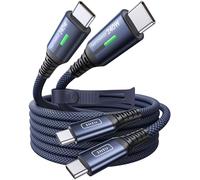 INIU Lot de 2 câbles USB C 240 W [2 m] PD - Câble de charge rapide USB C vers USB C en nylon tressé - Pour iPhone 17 16 15 Pro Max Samsung S25 Ultra Pixel 10 iPad Pro MacBook Air, etc.