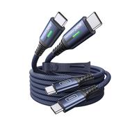 INIU Lot de 2 câbles USB C 240 W [2 m] PD - Câble de charge rapide USB C vers USB C en nylon tressé - Pour iPhone 17 16 15 Pro Max Samsung S25 Ultra Pixel 10 iPad Pro MacBook Air, etc.