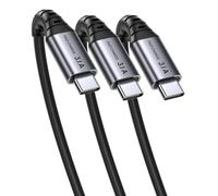 INIU Lot de 3 câbles USB C en nylon tressé 3,1 A pour Samsung S24 S23 Ultra iPhone 16 15 14 Pro Max Pixel 7 iPad Pro MacBook Air etc 1 m
