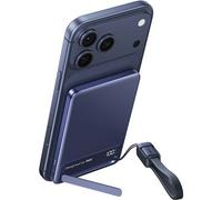 Iniu MagPro Slim 5000 mAh Qi2 Powerbank MagSafe Bleu avec câble USB-C PD 20 W et support intégré
