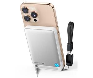 INIU Qi2-Certificat 30W Batterie Externe, 10000mAh Magnetique Power Bank, Charge Rapide Powerbank Travel Essentials, Batterie Portable Mince Compatible avec iPhone 16 15 14 13 12 Pro Max, Blanc